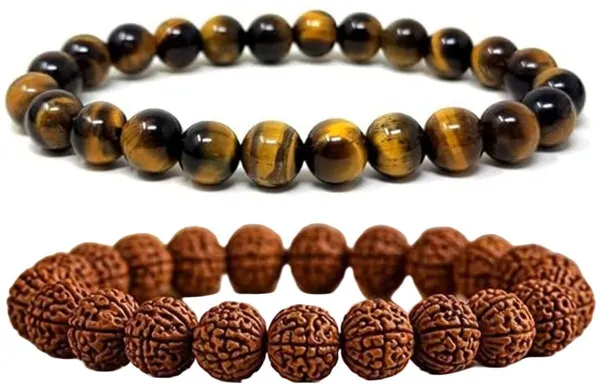 Multiagate_Stone,_Crystal,_Tiger's_Eye,_Rudraksha_Bracelet_Set_(Pack_of_2)