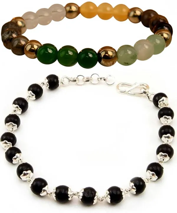 Multiagate_Stone,_Wood,_Alloy_Bracelet_Set_(Pack_of_2)