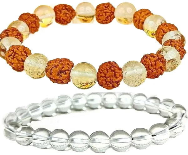 Multiagate_Stone,_Crystal,_Rudraksha,_Clear_Quartz_Bracelet_Set_(Pack_of_2)