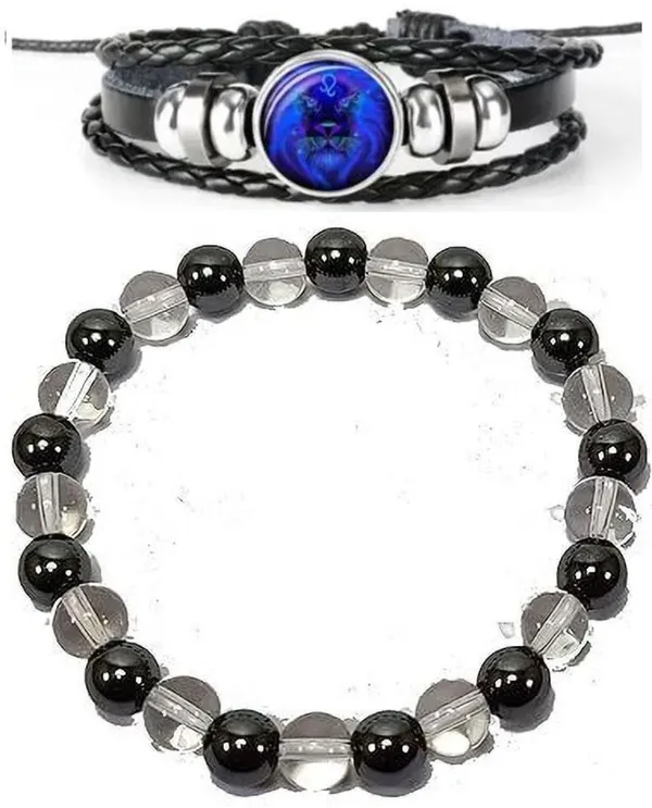 Multiagate_Crystal,_Leather_Bracelet_Set_(Pack_of_2)