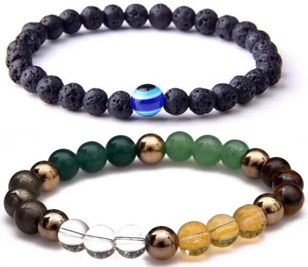 Multiagate_Pyrite,_Stone,_Green_Aventurine,_Crystal,_Tiger's_Eye,_Citrine,_Lava,_Black_Obsidian_Bracelet_Set_(Pack_of_2)