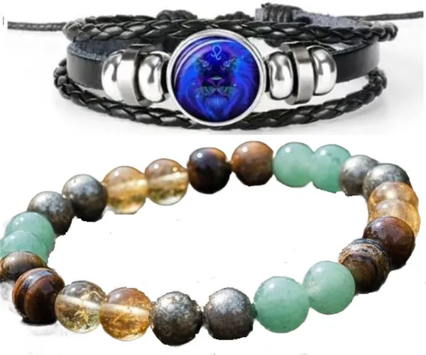 Multiagate_Crystal,_Leather_Bracelet_Set_(Pack_of_2)