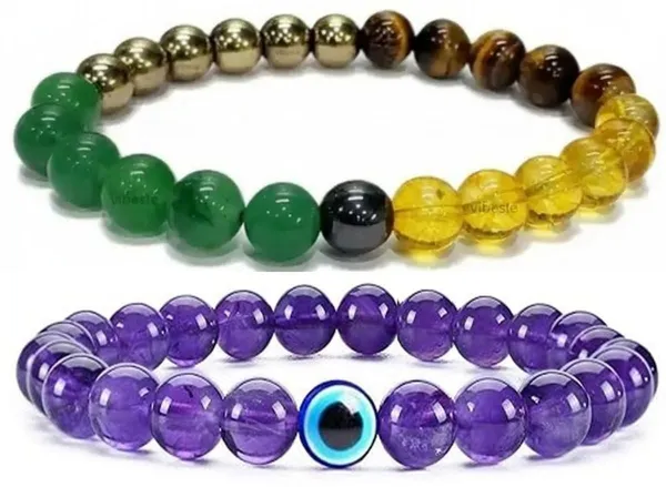 Multiagate_Stone,_Green_Aventurine,_Golden_Pyrite,_Crystal,_Tiger's_Eye,_Citrine_Bracelet_Set_(Pack_of_2)
