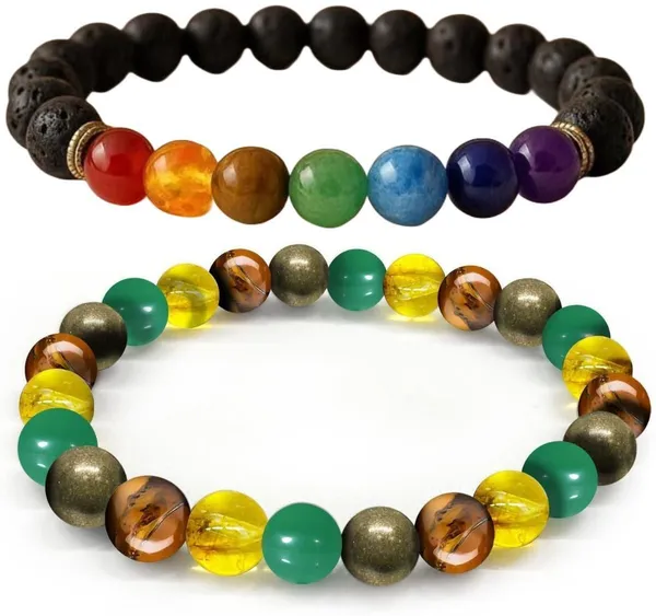 Multiagate_Pyrite,_Stone,_Green_Aventurine,_Amethyst,_Tiger's_Eye,_Citrine,_Lava,_7_Chakra,_Green_Jade_Bracelet_Set_(Pack_of_2)