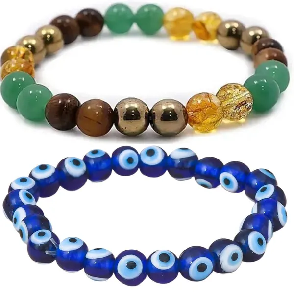 Multiagate_Pyrite,_Green_Aventurine,_Citrine_+_Golden,_Golden_Pyrite,_Crystal,_Tiger's_Eye,_Evil_Eye_Bracelet_Set_(Pack_of_2)