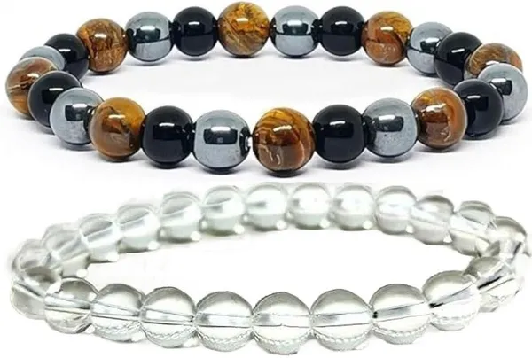 Multiagate_Stone,_Crystal,_Tiger's_Eye,_Clear_Quartz,_Black_Obsidian_Bracelet_Set_(Pack_of_2)