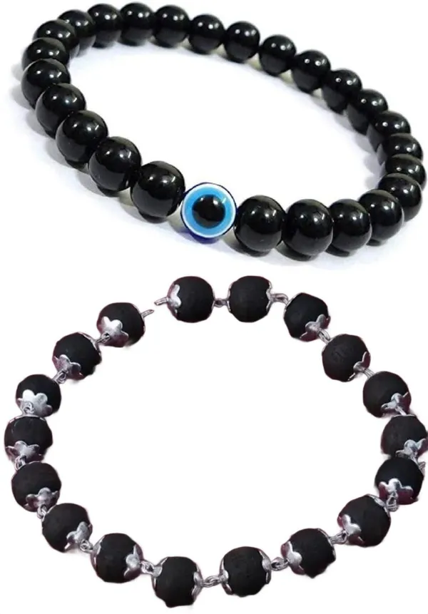 Multiagate_Wood,_Evil_Eye_Bracelet_Set_(Pack_of_2)