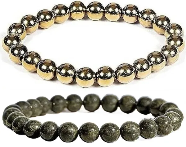 Multiagate_Pyrite,_Stone_Bracelet_Set_(Pack_of_2)