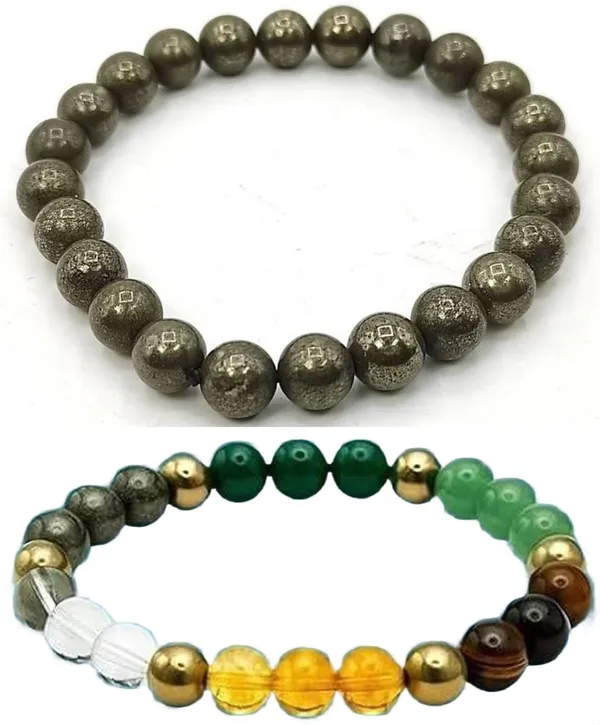 Multiagate_Pyrite,_Stone_Bracelet_Set_(Pack_of_2)
