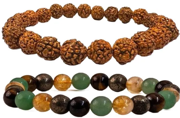 Multiagate_Stone,_Rudraksha_Bracelet_Set_(Pack_of_2)