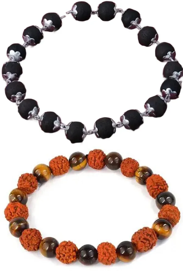 Multiagate_Wood,_Stone,_Crystal,_Tiger's_Eye,_Rudraksha_Bracelet_Set_(Pack_of_2)