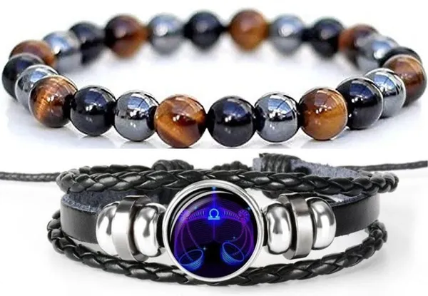Multiagate_Crystal,_Glass,_Leather_Bracelet_Set_(Pack_of_2)