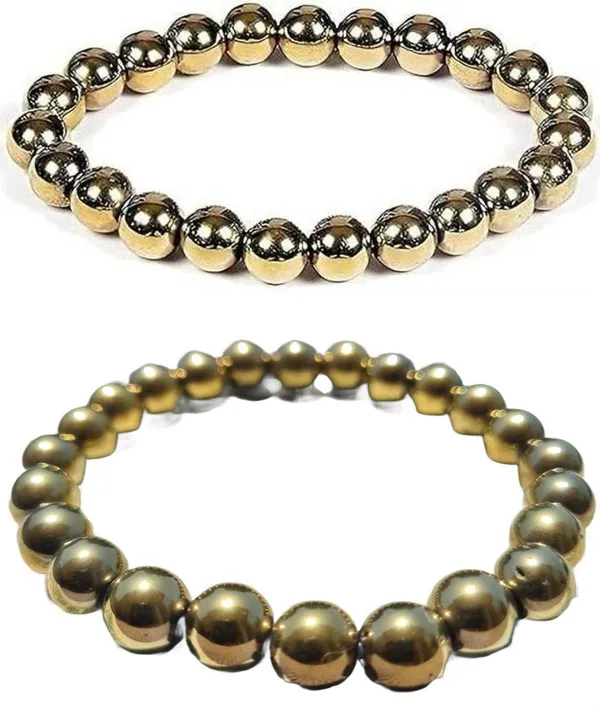 Multiagate_Stone,_Golden_Pyrite_Bracelet_Set_(Pack_of_2)