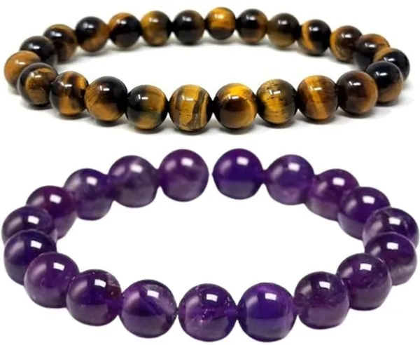 Multiagate_Stone,_Amethyst,_Crystal,_Tiger's_Eye_Bracelet_Set_(Pack_of_2)