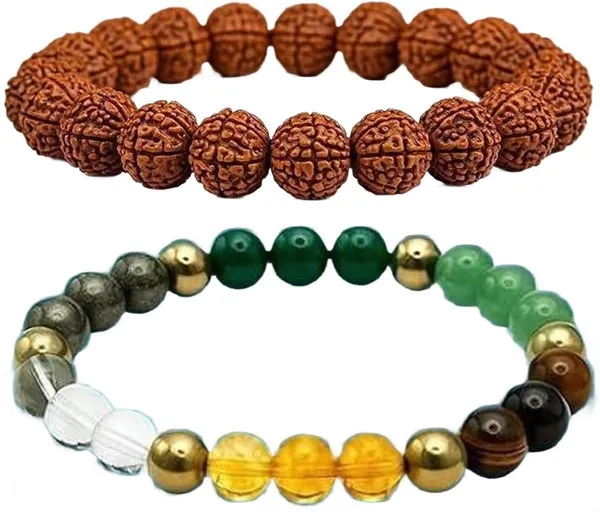 Multiagate_Stone,_Rudraksha_Bracelet_Set_(Pack_of_2)