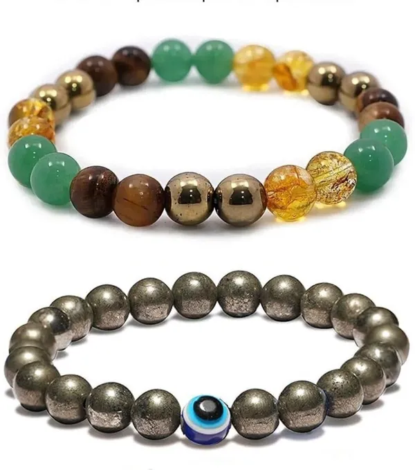 Multiagate_Pyrite,_Stone,_Green_Aventurine,_Golden_Pyrite,_Crystal,_Tiger's_Eye,_Citrine,_Evil_Eye_Bracelet_Set_(Pack_of_2)