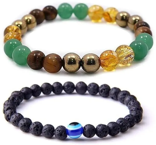 Multiagate_Stone,_Green_Aventurine,_Golden_Pyrite,_Crystal,_Tiger's_Eye,_Citrine,_Lava,_Black_Obsidian_Bracelet_Set_(Pack_of_2)