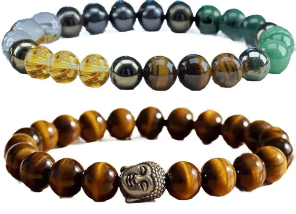 Multiagate_Stone,_Tiger's_Eye_Bracelet_Set_(Pack_of_2)