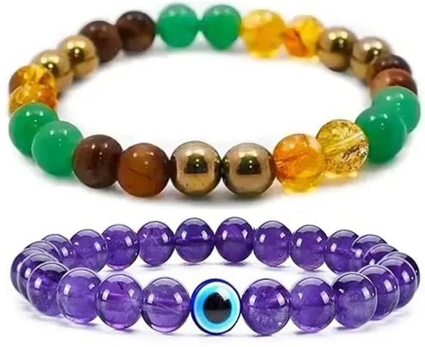 Multiagate_Pyrite,_Green_Aventurine,_Crystal,_Tiger's_Eye,_Citrine_Bracelet_Set_(Pack_of_2)