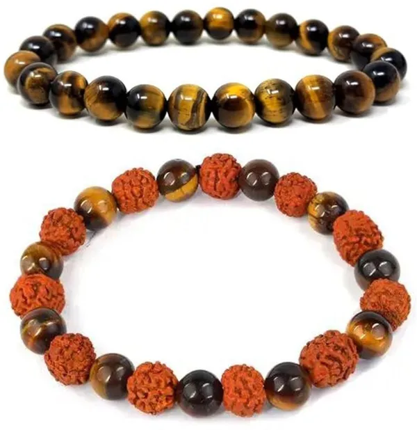 Multiagate_Stone,_Crystal,_Tiger's_Eye,_Rudraksha_Bracelet_Set_(Pack_of_2)