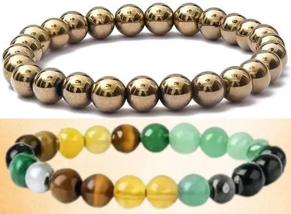 Multiagate_Pyrite,_Green_Aventurine,_Golden_Pyrite,_Tiger's_Eye,_Citrine,_Clear_Quartz_Bracelet_Set_(Pack_of_2)