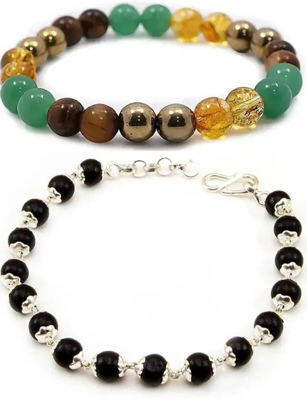 Multiagate_Pyrite,_Wood,_Green_Aventurine,_Citrine_+_Golden,_Golden_Pyrite,_Crystal,_Tiger's_Eye,_Alloy_Bracelet_Set_(Pack_of_2)