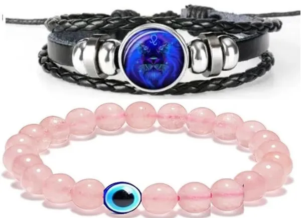 Multiagate_Crystal,_Leather_Bracelet_Set_(Pack_of_2)