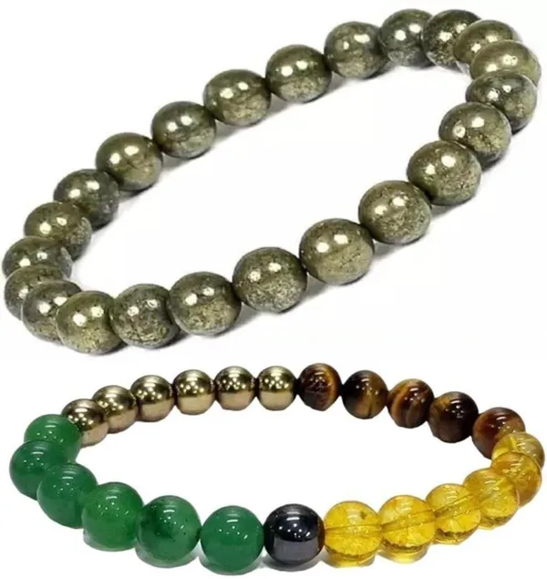 Multiagate_Pyrite,_Stone_Bracelet_Set_(Pack_of_2)