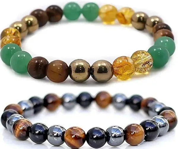 Multiagate_Pyrite,_Green_Aventurine,_Citrine_+_Golden,_Golden_Pyrite,_Crystal,_Tiger's_Eye,_Glass_Bracelet_Set_(Pack_of_2)