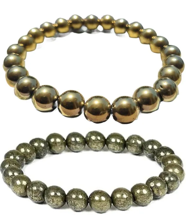 Multiagate_Pyrite,_Golden_Pyrite,_Crystal_Bracelet_Set_(Pack_of_2)