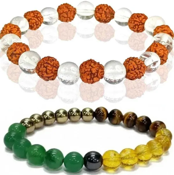 Multiagate_Stone,_Green_Aventurine,_Golden_Pyrite,_Tiger's_Eye,_Rudraksha,_Citrine,_Clear_Quartz_Bracelet_Set_(Pack_of_2)