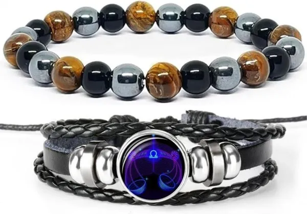 Multiagate_Crystal,_Tiger's_Eye,_Leather,_Black_Obsidian_Bracelet_Set_(Pack_of_2)