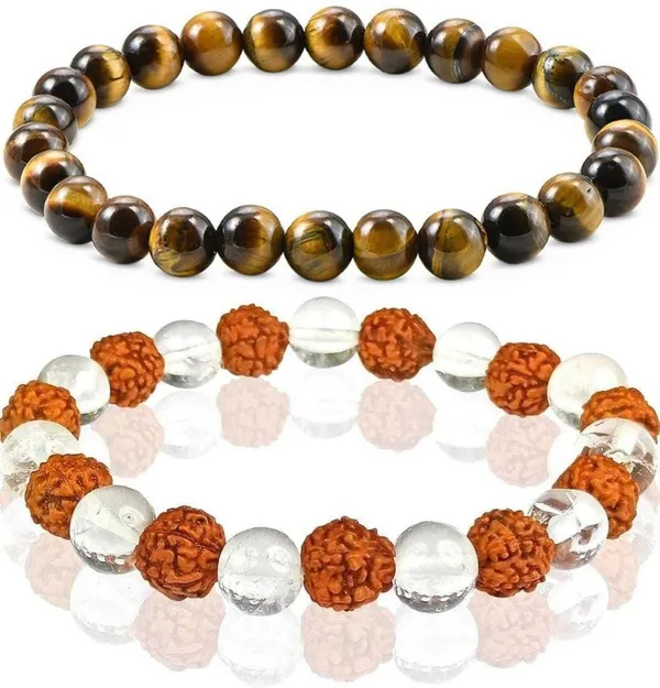 Multiagate_Crystal,_Rudraksha,_Clear_Quartz_Bracelet_Set_(Pack_of_2)