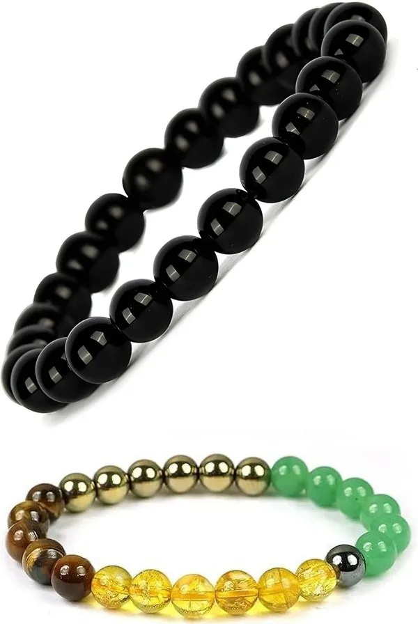 Multiagate_Pyrite,_Green_Aventurine,_Citrine_+_Golden,_Tiger's_Eye,_Citrine,_7_Chakra,_Clear_Quartz_Bracelet_Set_(Pack_of_2)