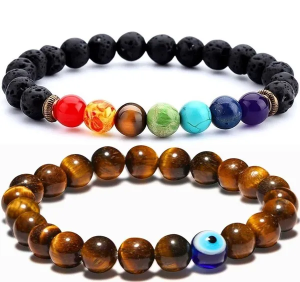 Multiagate_Pyrite,_Stone,_Green_Aventurine,_Amethyst,_Tiger's_Eye,_Citrine,_Turquoise,_7_Chakra,_Green_Jade_Bracelet_Set_(Pack_of_2)