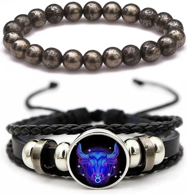 Multiagate_Crystal,_Leather_Bracelet_Set_(Pack_of_2)