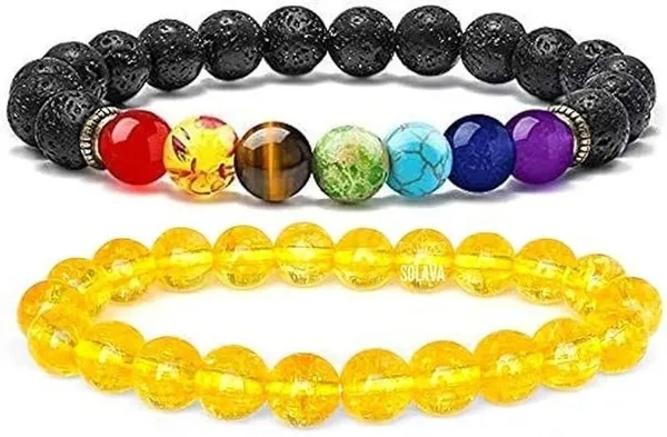 Multiagate_Pyrite,_Stone,_Rose_Quartz,_Amethyst,_Crystal,_Tiger's_Eye,_Citrine,_Lava,_7_Chakra,_Clear_Quartz_Bracelet_Set_(Pack_of_2)