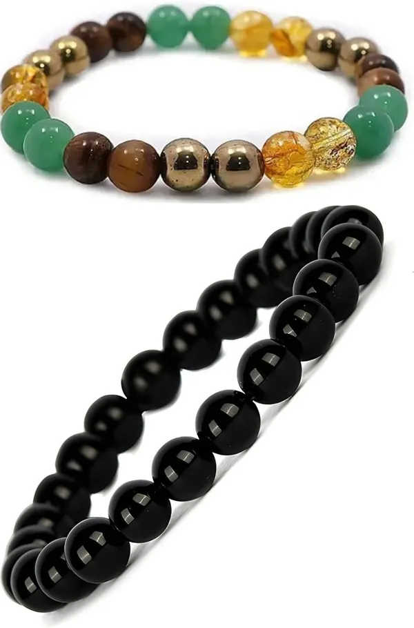 Multiagate_Pyrite,_Green_Aventurine,_Citrine_+_Golden,_Golden_Pyrite,_Crystal,_Tiger's_Eye_Bracelet_Set_(Pack_of_2)