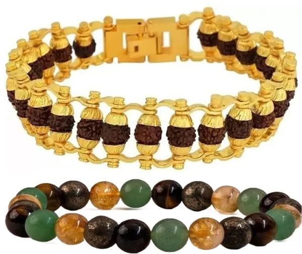 Multiagate_Stone,_Rudraksha_Bracelet_Set_(Pack_of_2)
