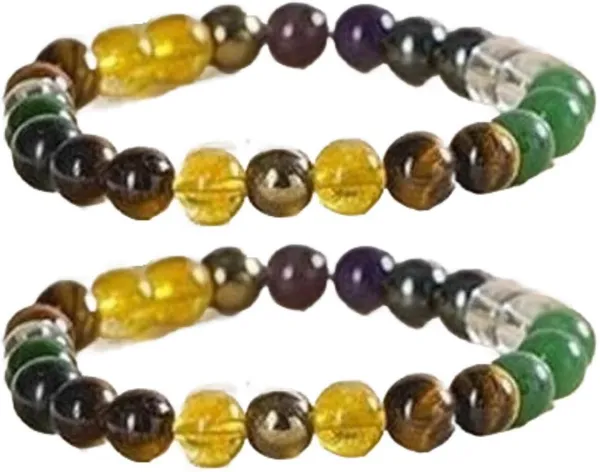 Multiagate_Pyrite,_Hematite,_Green_Aventurine,_Amethyst,_Tiger's_Eye,_Citrine_Bracelet_Set_(Pack_of_2)