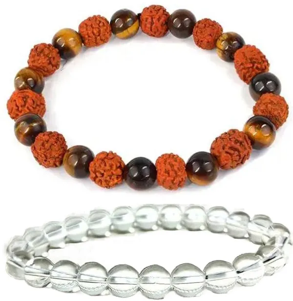 Multiagate_Stone,_Crystal,_Tiger's_Eye,_Rudraksha,_Clear_Quartz_Bracelet_Set_(Pack_of_2)