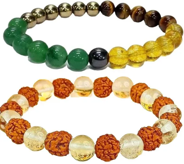 Multiagate_Stone,_Crystal,_Rudraksha,_Clear_Quartz_Bracelet_Set_(Pack_of_2)