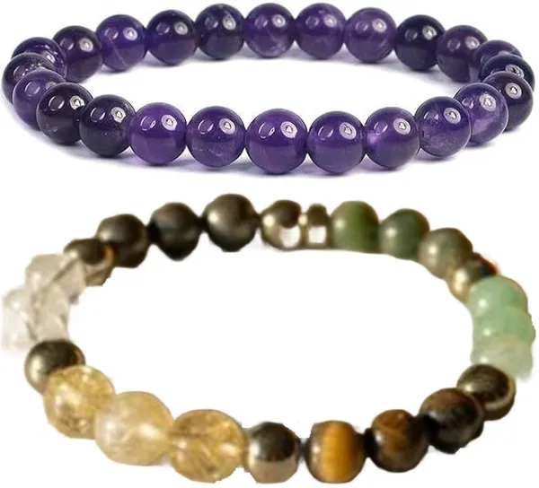 Multiagate_Pyrite,_Stone,_Green_Aventurine,_Amethyst,_Crystal,_Tiger's_Eye,_Citrine,_Green_Jade_Bracelet_Set_(Pack_of_2)
