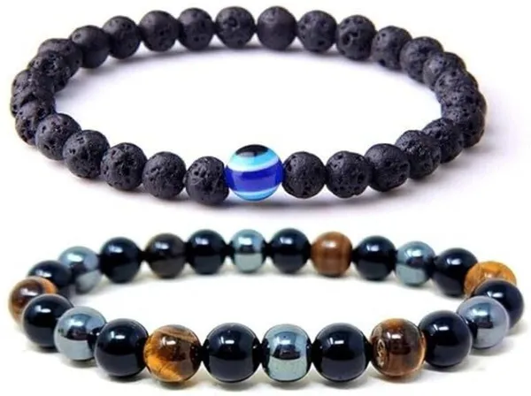 Multiagate_Stone,_Crystal,_Tiger's_Eye,_Lava,_Black_Obsidian_Bracelet_Set_(Pack_of_2)