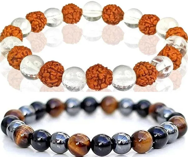 Multiagate_Crystal,_Rudraksha,_Glass,_Clear_Quartz_Bracelet_Set_(Pack_of_2)