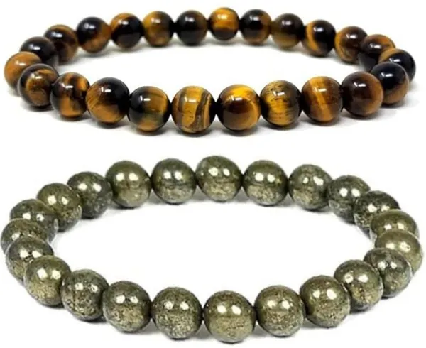 Multiagate_Pyrite,_Stone,_Crystal,_Tiger's_Eye_Bracelet_Set_(Pack_of_2)