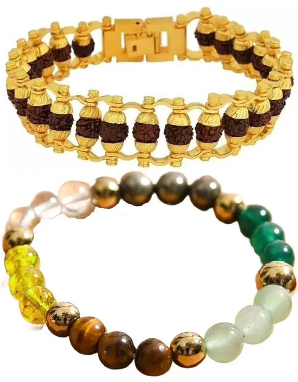 Multiagate_Stone,_Rudraksha_Bracelet_Set_(Pack_of_2)