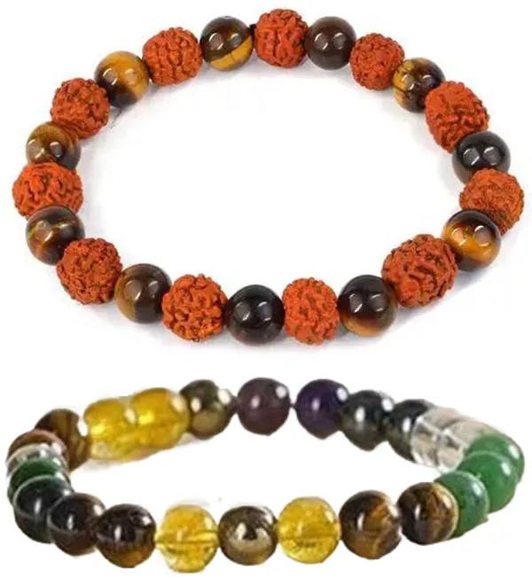 Multiagate_Pyrite,_Stone,_Hematite,_Green_Aventurine,_Amethyst,_Crystal,_Tiger's_Eye,_Rudraksha,_Citrine_Bracelet_Set_(Pack_of_2)
