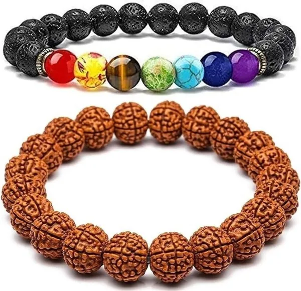 Multiagate_Pyrite,_Stone,_Rose_Quartz,_Amethyst,_Crystal,_Tiger's_Eye,_Lava,_7_Chakra,_Clear_Quartz_Bracelet_Set_(Pack_of_2)