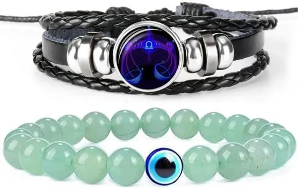 Multiagate_Crystal,_Leather_Bracelet_Set_(Pack_of_2)